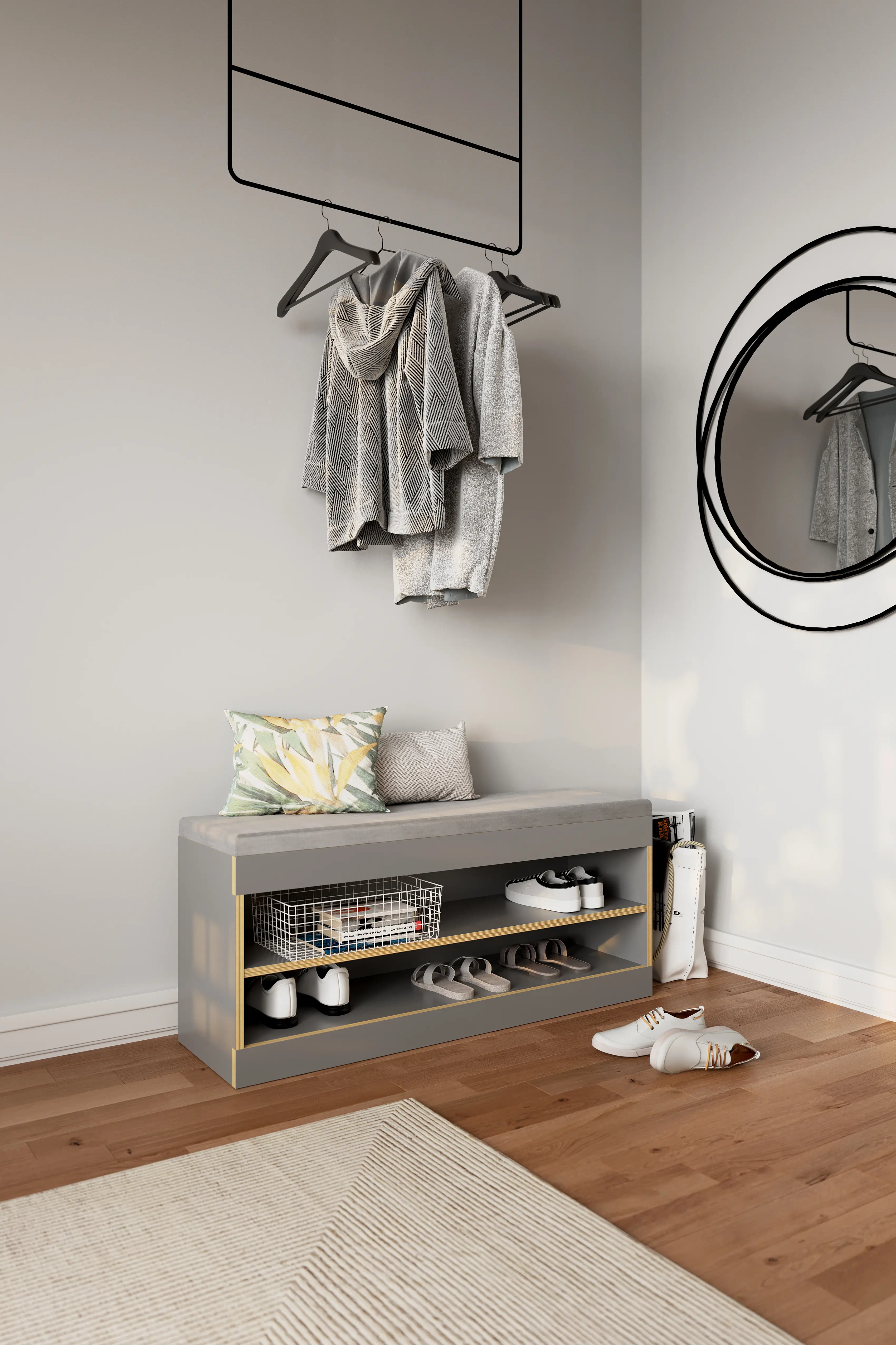 Seat Cushion for Storage Bench Muller Small Living